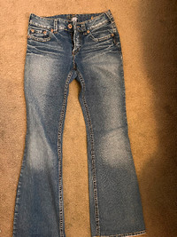 Ladies silver jeans