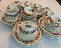 57 Pieces Royal Doulton Dinner Set for 8 is Tintern pattern