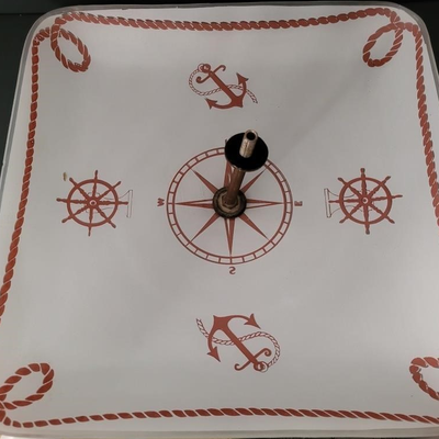 Vintage large semi-flush ceiling light fixture nautical theme, View more