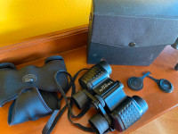 EUC Vintage Tasco Basix Binoculars with Soft Cover and Hard Case