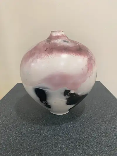 Vintage Pit fired Pottery Pot Vase, View more