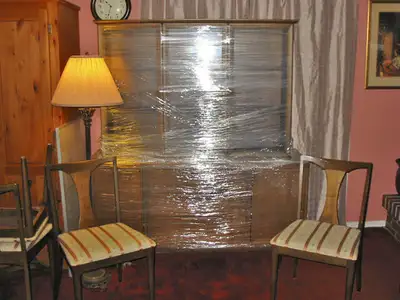 Up for sale is a VINTAGE 1960's KRUG BROTHERS COMPANY SATIN WALNUT HUTCH. The Hutch comes with 3 Tie...