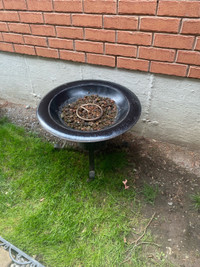 Outdoor propane fire pit.