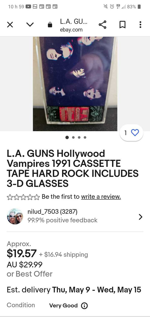 L.A. GUNS originaux état NEUVES cassettes $40. PRIX FINAL dans CD, DVD et Blu-ray  à Saint-Jean-sur-Richelieu - Image 4