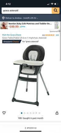 NEW IN BOX Graco Table2table6 IN 1 HIGHCHAIR - ASTEROID
