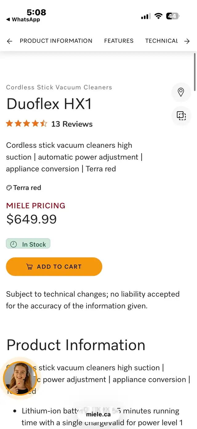 Miele Duoflex HX1 Cordless Stick Vacuum for Multi Surface in Vacuums in Oakville / Halton Region - Image 3