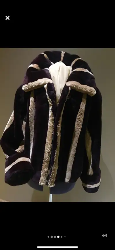 Sheared beaver fur coat , size M , Italian coat, View more