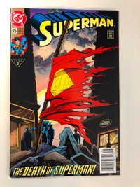 Death of Superman Newsstand in Superman #75 comic