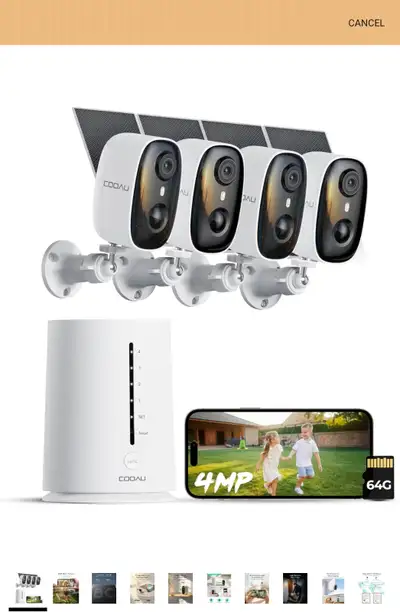 SECURITY CAMERAS A SET OF FOUR WI-FI HIGH DEFENISION NEW, View more
