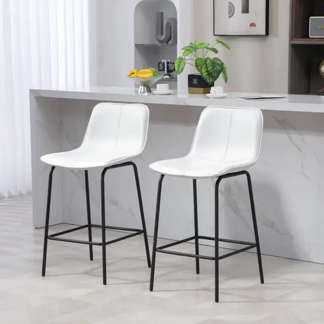 Upholstered Counter Height Bar Chair, Kitchen Stool with Steel  in Chairs & Recliners in Markham / York Region - Image 11