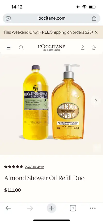 L'OCCITANE ALMOND SHOWER FAMILY TRIO, View more