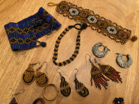 African beaded and bone  jewelry, $5-20