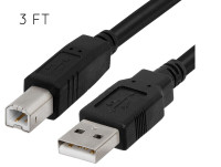 New Cable imprimante USB 2.0 Printer Cable 3ft (1 m)