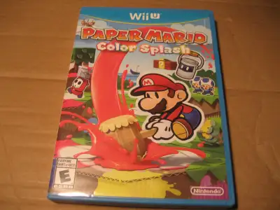 nintendo wii U game case, paper mario color splash , E, booklet and case only, no disc. $10 ...