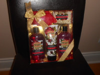 Ivy and Castle Vanilla Pomegranate Bath Collection Gift Set; New