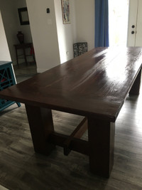 DINING TABLE, HOME CRAFTED SOLID PINE
