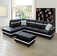 BRAND NEW 3PC Sectional and Ottoman SetIncBRAND NEW 3PC Sectiona