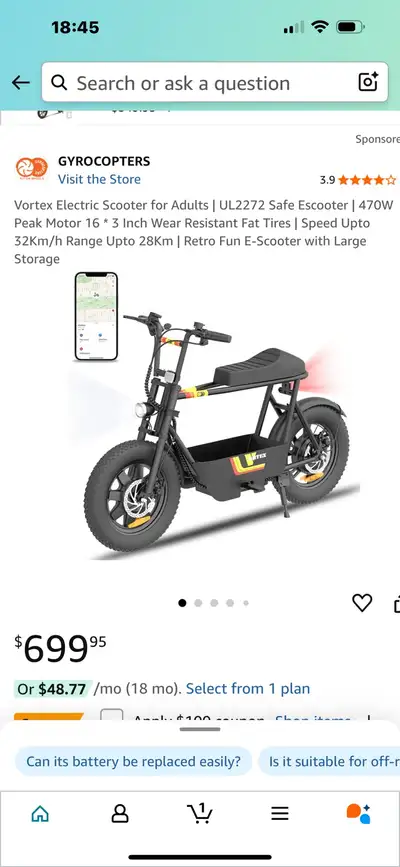 Brand new scooter Fat tires