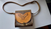 hand make one of a kind leather purse