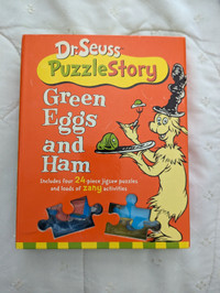 Dr Seuss green eggs and ham puzzle story book