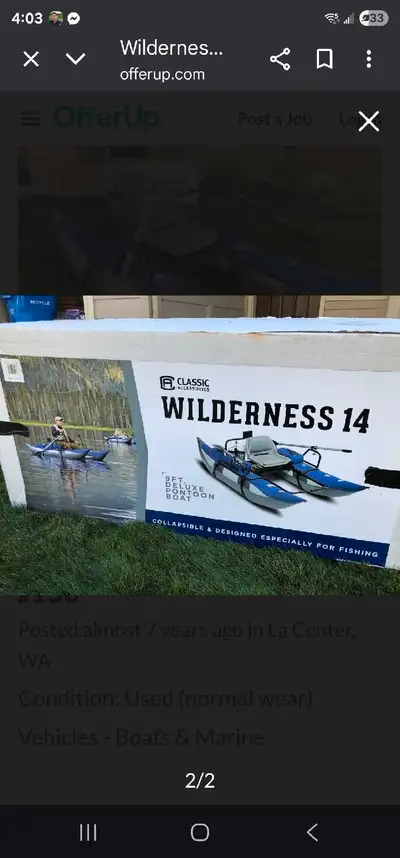 Used with lite wear pick up Okotoks Get ready to reel in some fun with this Wilderness 14 inflatable...