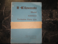 Kawasaki Motorcycle KZ 650 - C1 Exclusive Parts List - $75.00