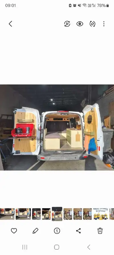 Je met en vente mon Ford Transit connect 2014 amenager par mes soins car je ne l'utilise plus assez....