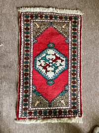 Vtg Persian Carpet Rug Shirvan Hand Knotted 26”x 38”