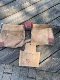 Suede and leather tool belt 