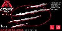 6 mil Nitrile Industrial Gloves Black case-1000 Gloves10 boxes