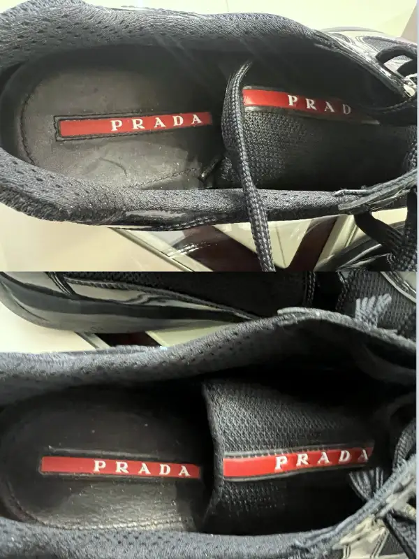 Prada Leather Americas Cup Original Sneakers Men's Size 12W! in Men's Shoes in Calgary - Image 7
