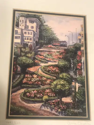 San Francisco Lombard street printing art Anna Chrasta , View more