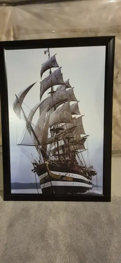 Framed Tall Ship Art Print, View more