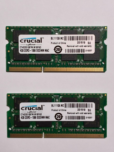 8GB (4x2) Crucial Ram, View more