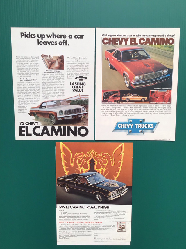 El Camino magazine ads from ’74, ’79 (4) in Magazines in St. Albert