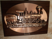 FIRST $40 TAKES IT ~ Vintage Locomotive Train P496 Canada Plaque