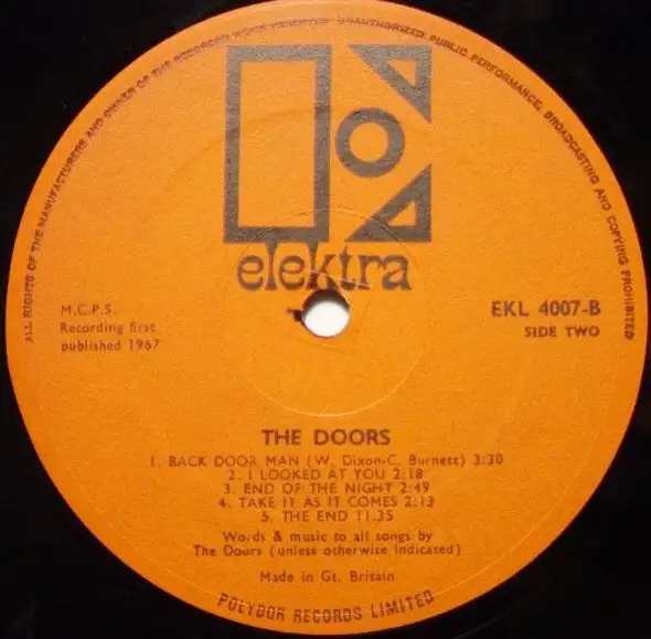 The Doors 1967 debut (MONO) studio release record album vinyl in CDs, DVDs & Blu-ray in Markham / York Region - Image 5