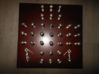 Bombay Company Golf Solitaire Strategy Metal and Wood Vintage Board Game. Made in Taiwan