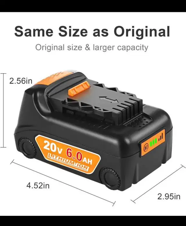 Pack of 6  batteries and one charger, 6.0Ah Replacement for Dewa in Power Tools in Hamilton - Image 5