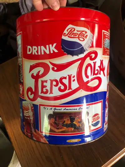 Vintage Pepsi Cola Tin. No lid. , View more