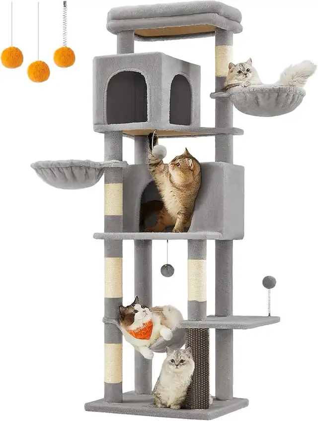 Large Cat Scratching Post 175 cm High XL Multi-Tier Cat Tree wit in Accessories in Markham / York Region - Image 8