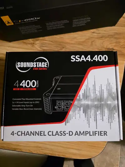 Soundstage EVO SERIES SSA4.400 Class-D Amplifier 4 channel 400 rms Bought brand new from visions for...