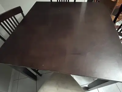 tall black kitchen table with chairs, View more