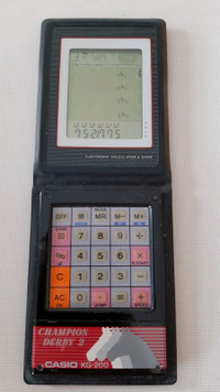 casio vintage game jeux handheld champion derby 2 calculatrice