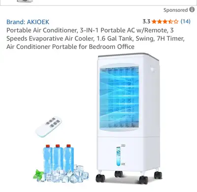 Portable Air Conditioner, 3-IN-1, View more
