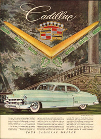 Beautiful 1953 full-page color magazine ad for Cadillac