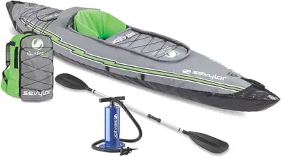 Great weather now for kayaking! New in sealed carton Sevylor kayak as shown. Warm weather is on the...