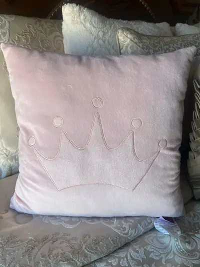 pink crown pillow, View more