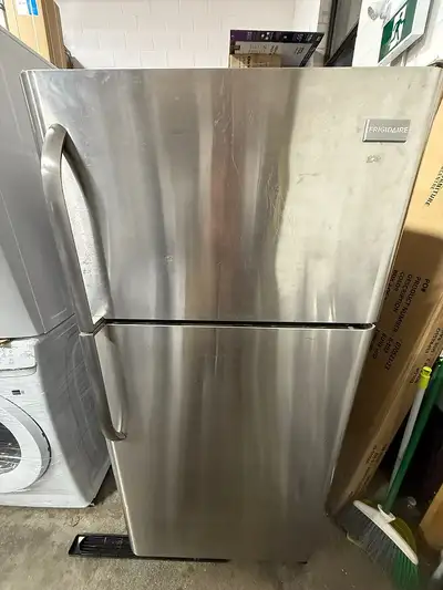 Fridge - Frigidaire stainless steel Used, View more