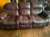 Leather sofa,love seat and chair